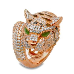 Rose plated Tiger Ring
