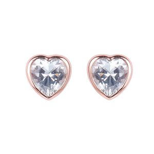 Rose plated Heart Studs