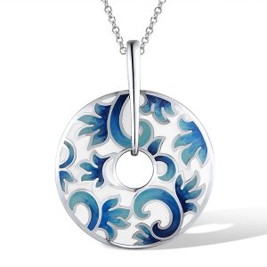 Blue Enamel Pendant