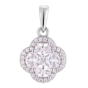 CZ Clover Pendant