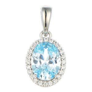 Blue CZ classic Pendant