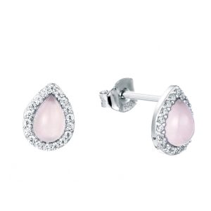 Pear Shaped Silver Earrings