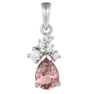 Morganite color CZ Pendant
