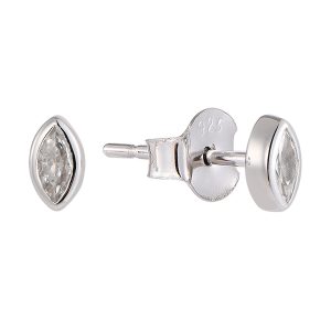 Marquise Silver Studs