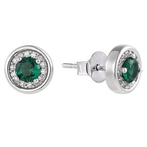Green CZ Studs