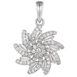 Silver Pendant with CZ