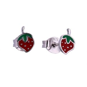 Strawberry Enamel Earrings