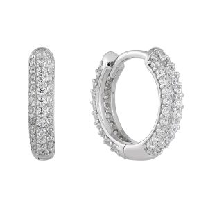 Silver CZ Hoops