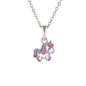 Unicorn Enamel Pendant