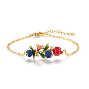 Yellow plated Bracelet with Enamel